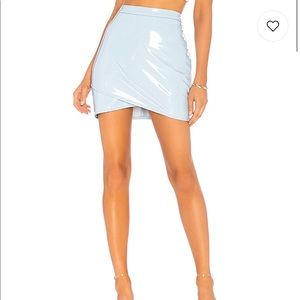 By the way Vinyl Mini Skirt
